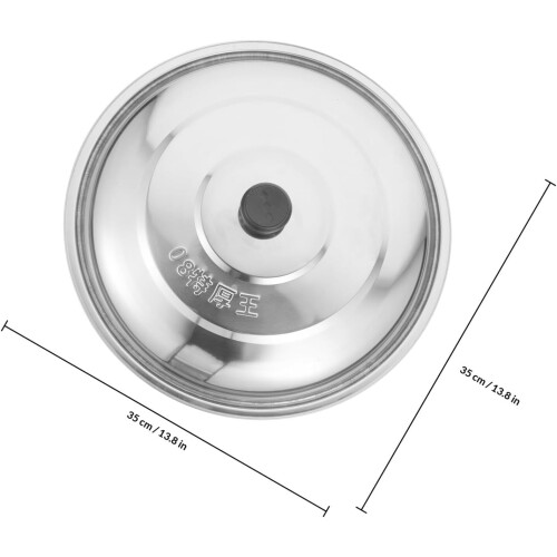 Wokdeckel aus Edelstahl, runder, leichter Multifunktions-Topfdeckel 1