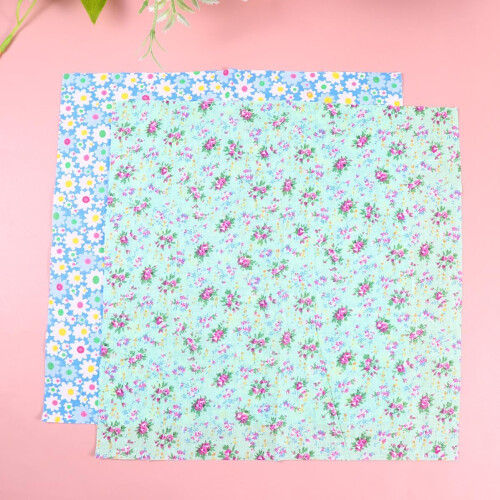 Σετ DIY από βαμβακερό ύφασμα Patchwork για quilting και ράψιμο, 9 τεμάχια 50x50cm 2