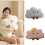 Cartoon Cloud Shape Backrest Cushion Reading Pillow For-Green 3