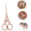 Ciseaux de tailleur en acier inoxydable doré rose, coupe-fil multifonctions 4