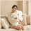 Cartoon Cloud Shape Backrest Cushion Reading Pillow For-Green 5