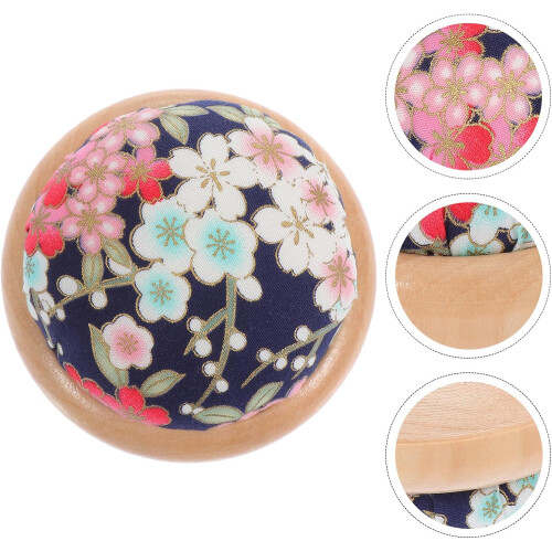 Puntaspilli portatile con base in legno, leggero, per ricamo e cucito. 1