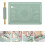 Silicone Non-Stick Pastry Mat with Wooden Rolling Pin Set, Kitchen Baking Dough Accessory Featuring 4