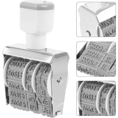 Portable Date Stamp Handle Date Stamper for Daily Use Stamp Multi-use Function 1