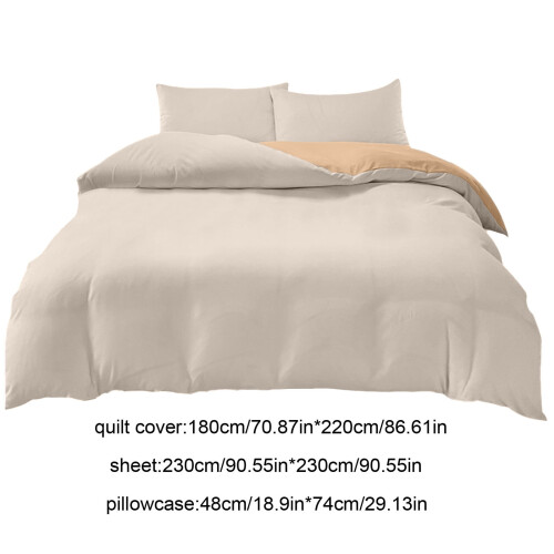 Parure de lit Milk Tea Cheese, polyester, 180 x 220 cm & 2