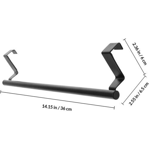 Küchenhandtuchhalter aus Edelstahl, Türhänger mit einer Stange 1