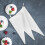 Lot de 3 poches à douille réutilisables en coton, résistantes et souples, blanches. 5