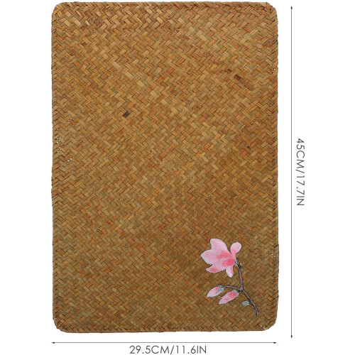 Handgewebtes Tischset aus Rattan, rutschfest, rustikal, rund, quadratisch oder rechteckig 1