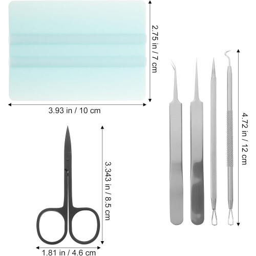 6pcs Vinyl Weeding Tool Kit with Precision Tweezers, Scraper, and Weeding Pen 1