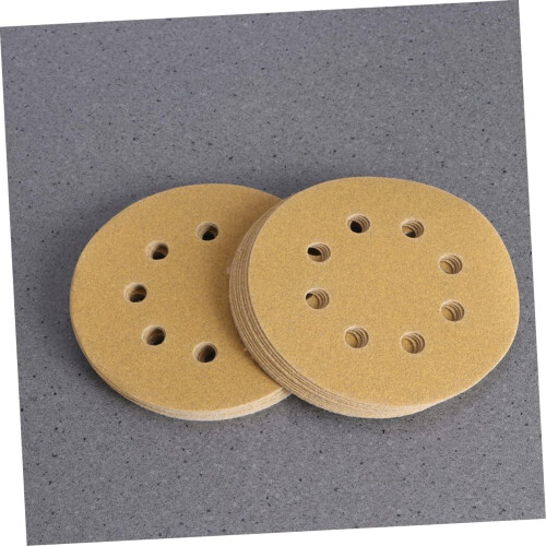 5 polegadas 8-furo papel de lixa lixando discos 100PCS anti-obstrução revestimento 120 grit gancho e loop almofadas 1