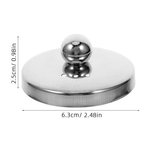 Couvercle de théière en acier inoxydable 6,3 cm 1