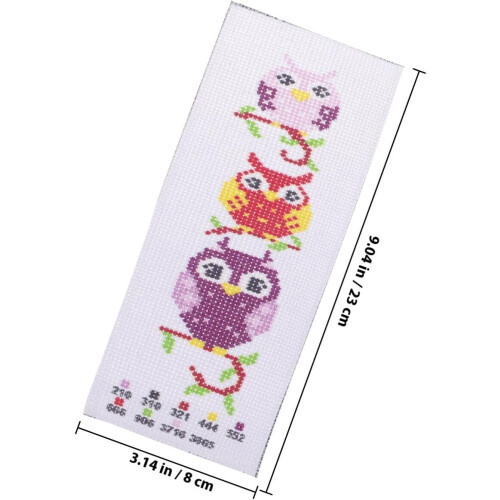 DIY Cross-Stitch Bookmark Kit Printed Pattern, Embroidery Sewing Materials Set for Craft Making 1