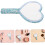 Portable Heart Shaped Mirror Rhinestone Decor Lightweight Plastic Compact Mirror 8