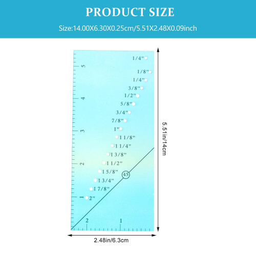 3pcs DIY Sewing Ruler Set Gradient Seam Allowance Ruler e 2 Grandes Ferramentas de Patchwork Magnético 1