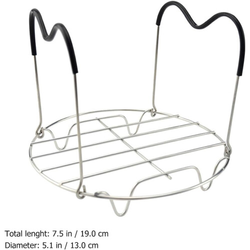 Stainless Steel Steaming Rack with Silicone Handle High Reliability Stable Characteristics 1
