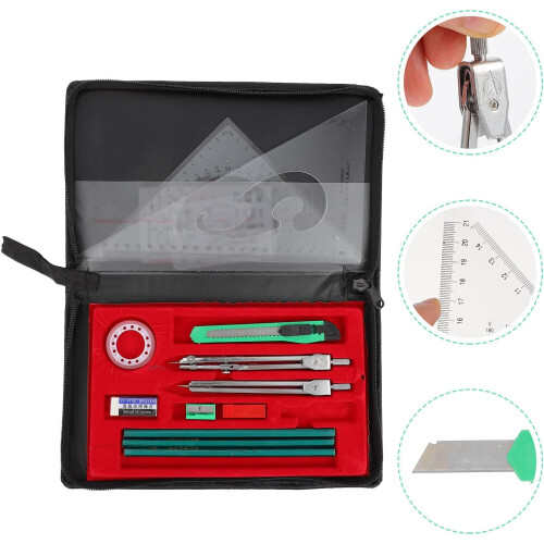 Kit de dessin technique professionnel avec boîte de rangement et outils de dessin multifonctions 1
