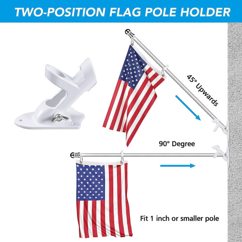 Support de mât de drapeau robuste en aluminium – 45/90 2