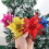 Flor artificial de poinsétia prateada com glitter, 14 cm (5,5 pol.) 5