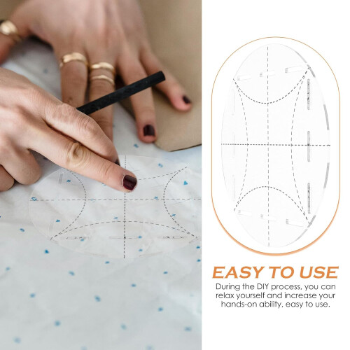 Ακρυλικό Patchwork Quilting Ruler 5 ιντσών DIY εργαλείο ραπτικής πρότυπο Quilting 2