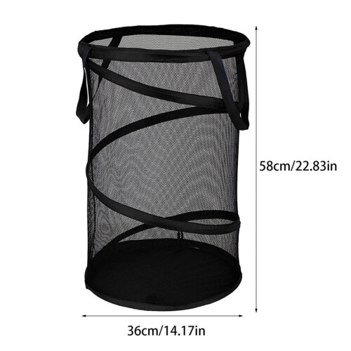 Panier à linge pliable en filet avec poignées 1