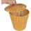 Rustic Waste Basket Cover Plastic Woven Laundry Basket for Bedroom Storage Multipurpose 3
