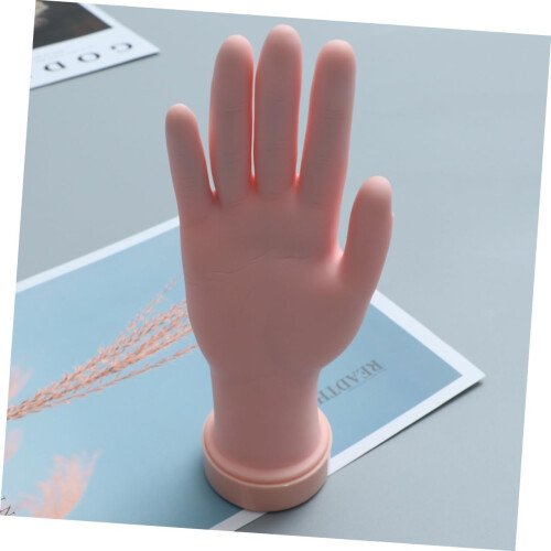Rubber Hand Model Movable Fingers Nail Art Practice Tool 2