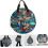 Embroidery Tool Carrying Bag Multi-Pocket Storage, Blue Leaf Pattern Embroidery Kit Handbag 2