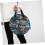 Embroidery Tool Carrying Bag Multi-Pocket Storage, Blue Leaf Pattern Embroidery Kit Handbag 3