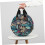 Embroidery Tool Carrying Bag Multi-Pocket Storage, Blue Leaf Pattern Embroidery Kit Handbag 4