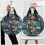 Embroidery Tool Carrying Bag Multi-Pocket Storage, Blue Leaf Pattern Embroidery Kit Handbag 6