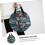 Embroidery Tool Carrying Bag Multi-Pocket Storage, Blue Leaf Pattern Embroidery Kit Handbag 7