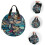 Embroidery Tool Carrying Bag Multi-Pocket Storage, Blue Leaf Pattern Embroidery Kit Handbag 8