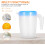 Reusable Pitcher with Lid 1l Cold Water Jug for Home and Parties 4
