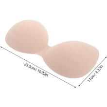 Inserti imbottiti per reggiseno sportivo, coppe per costume da bagno, monopezzo, spugna spessa, cuscinetti di ricambio, color carne, taglia piccola