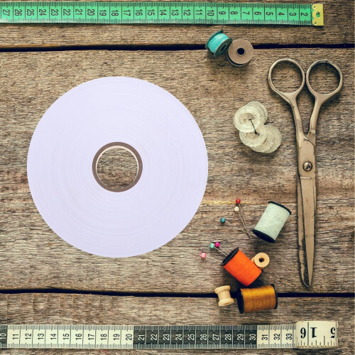 Nylon waslabeltape, doe-het-zelf code printtape, wit, blanco, professioneel en stijlvol. 2