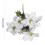 Artificial Poinsettia Set White Silk 3-Piece 2