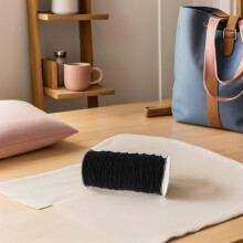 2 mm čierna okrúhla elastická šnúra na šitie – 100 yardov elastického lana