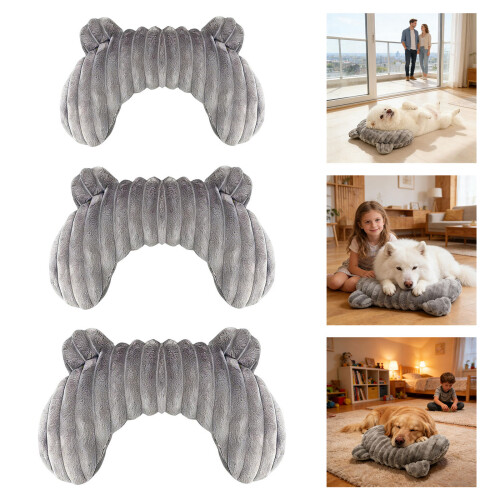 Soft Plush Calming Pet Bed Ergonomic U Shape Comfortable Dog-M 2