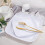 Assiettes carrées jetables en plastique blanc (64 pièces) 2