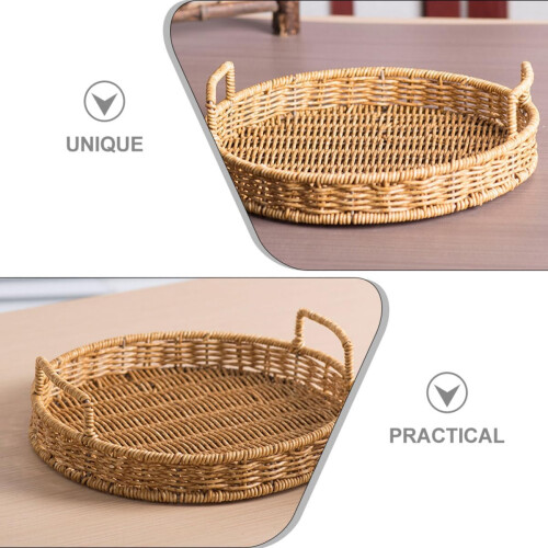Panier de rangement tressé pour collations, grande capacité, polyvalent, style élégant et chic 2