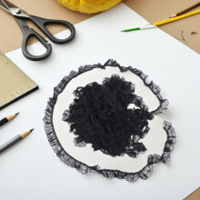 Dantelă plisată cu volane, dantelă florală, brodată lată, material floral pentru cusut