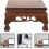 Rectangular Carved Wooden Pedestal Base Stand Smooth Displaying Collectibles Solid Quality Wood Antique 7
