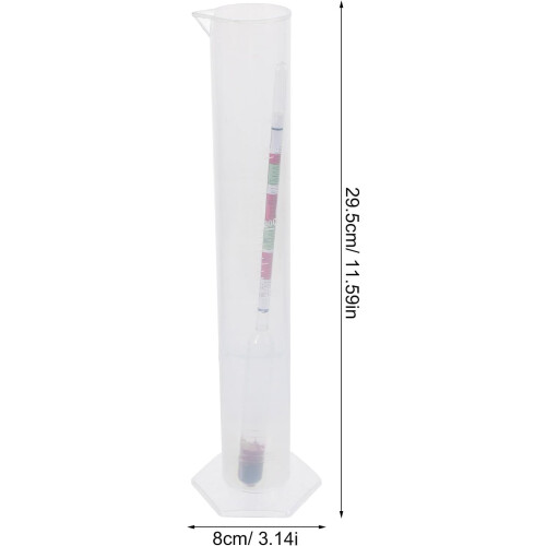 Glass Hydrometer Alcoholmeter with Test Cylinder High-Precision Sensor 1