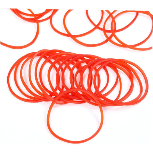 500 g elastische Gummibänder zum Zusammenbinden von Gemüse, dehnbar, Küchenpackung, rot, Gemüsegummi 1