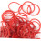 500 g elastische Gummibänder zum Zusammenbinden von Gemüse, dehnbar, Küchenpackung, rot, Gemüsegummi 3