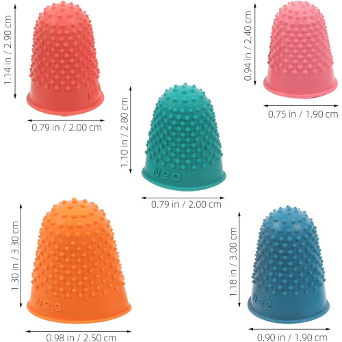 15pcs Reusable Rubber Finger Protector Sleeves Set Multi-color Grip Pads for Counting, Writing, Sorting 1