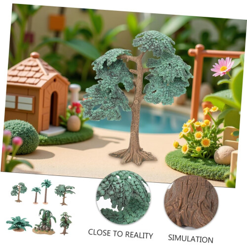 Lifelike Artificial Tree Model with Fine Workmanship, Green Plastic Simulation Scenery Model Tree 2