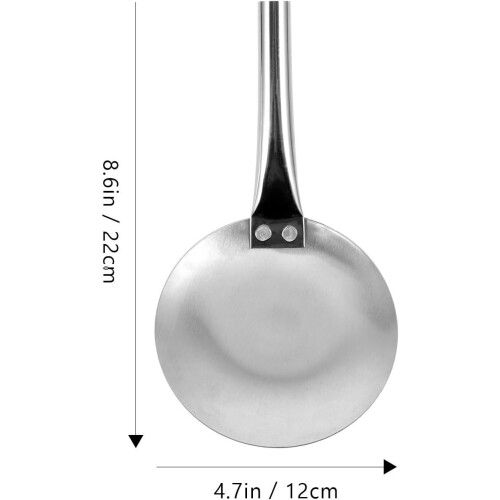 Silver Stainless Steel Tofu Scoop Ladle Multi-Functional Kitchen Serving Spoon 1