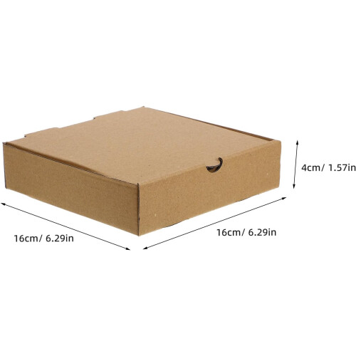 caixas de pizza de papel Kraft 10pcs caixas de armazenamento de pizza de contêiner de 6 polegadas 1