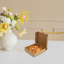 10 Stück Kraftpapier-Pizzakartons, 15 cm (6 Zoll) große Take-away-Behälter, Pizza-Aufbewahrungsboxen